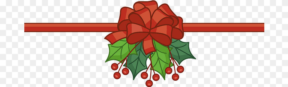 Christmas Ribbon Clipart Creazilla Gilliflower, Plant, Leaf, Produce, Food Free Transparent Png