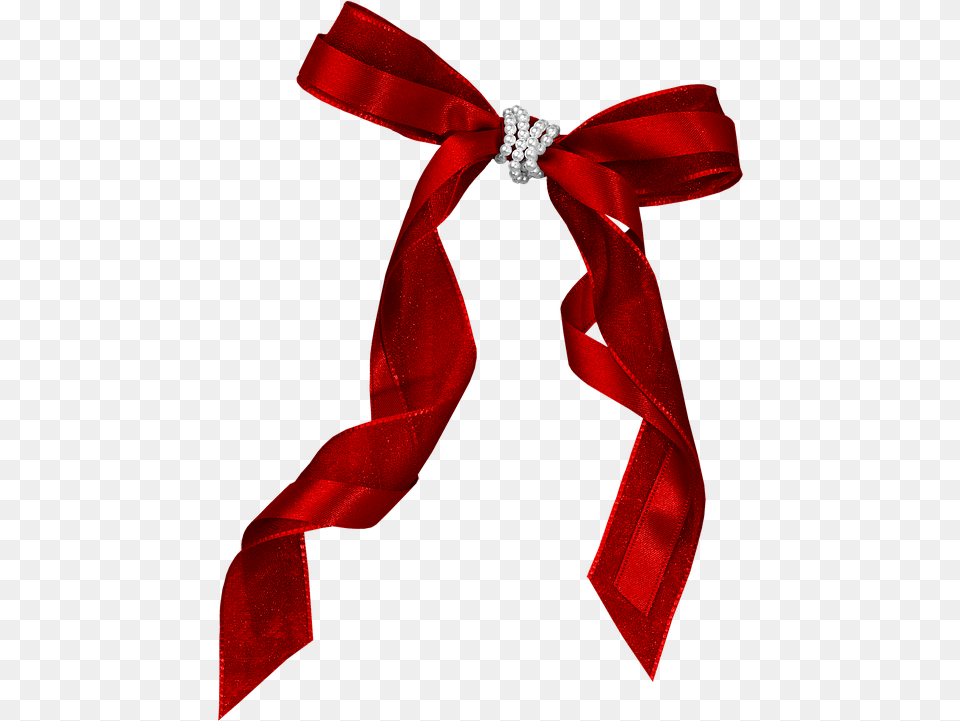 Christmas Ribbon Clipart Satin Christmas Bow Tie Thread Gift, Accessories, Formal Wear, Jewelry, Velvet Free Png Download