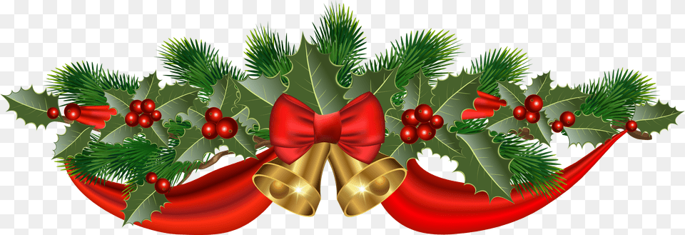 Christmas Ribbon Jingle Bell Clip Art Bell And Ribbon Christmas Png Image