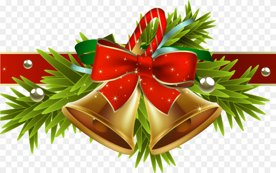 Christmas Ribbon With Decor Christmas Images Hd, Plant Png Image