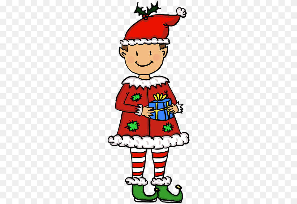 Christmas Royalty Elf Illustrations Christmas Cartoon, Baby, Person, Face, Head Free Png