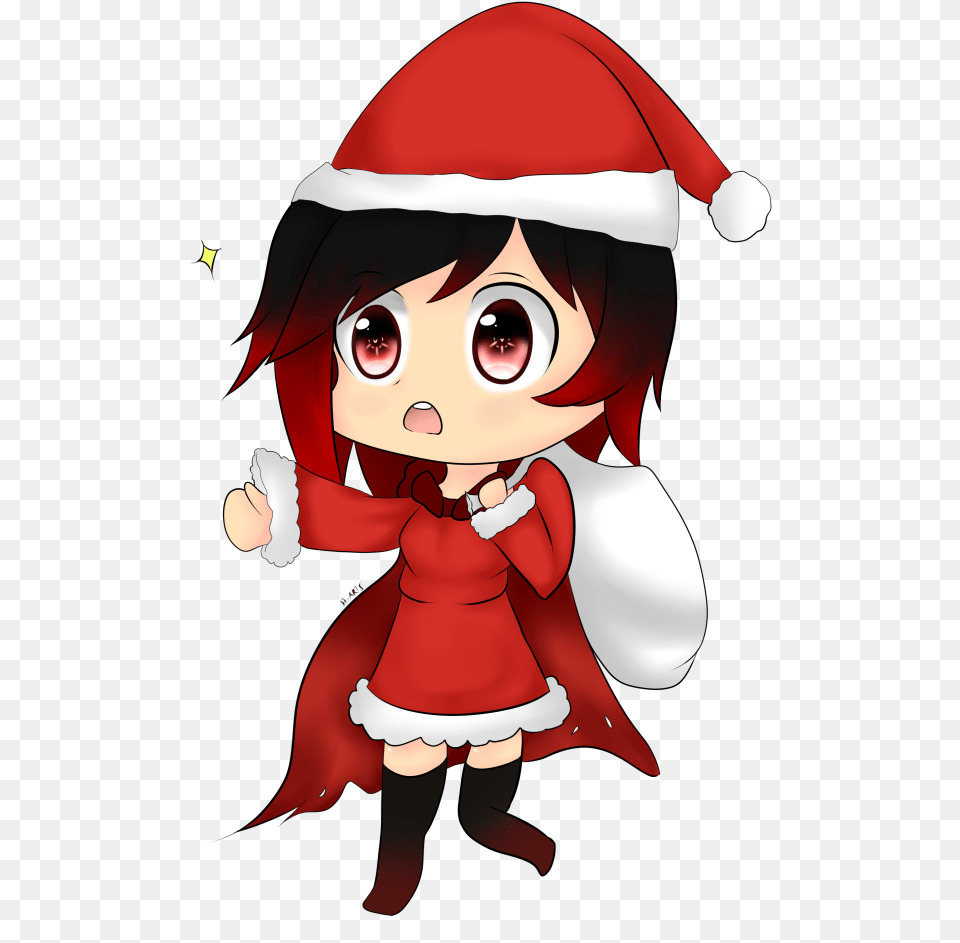 Christmas Ruby Rose Rwby Image Rwby, Book, Comics, Publication, Elf Png