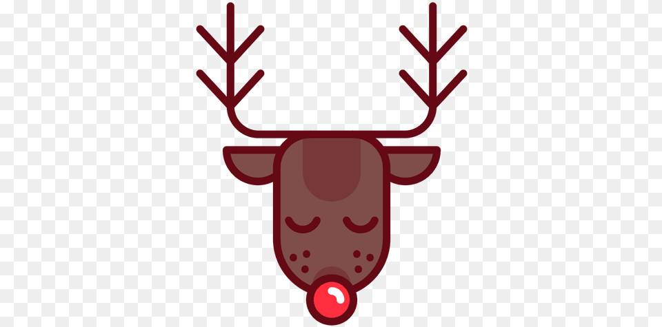 Christmas Rudolph Reindeer Imagenes De Un Venado De Navidad, Animal, Deer, Mammal, Wildlife Free Png