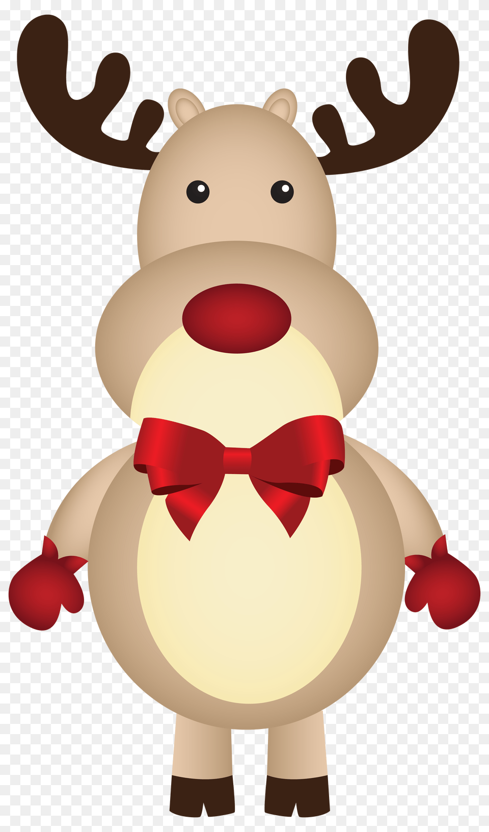 Christmas Rudolph With Bow Clipart Christmas, Accessories, Formal Wear, Tie, Nature Png Image