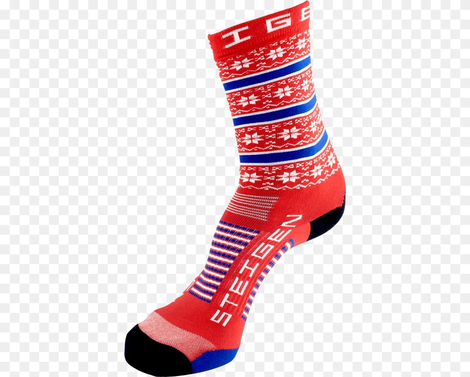 Christmas Running Socks 34 Length Steigen Norway Socks, Clothing, Hosiery, Sock Free Png