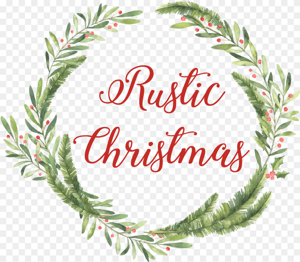 Christmas Rustic Christmas Laurel Wreath Clipart, Plant, Pattern Png Image
