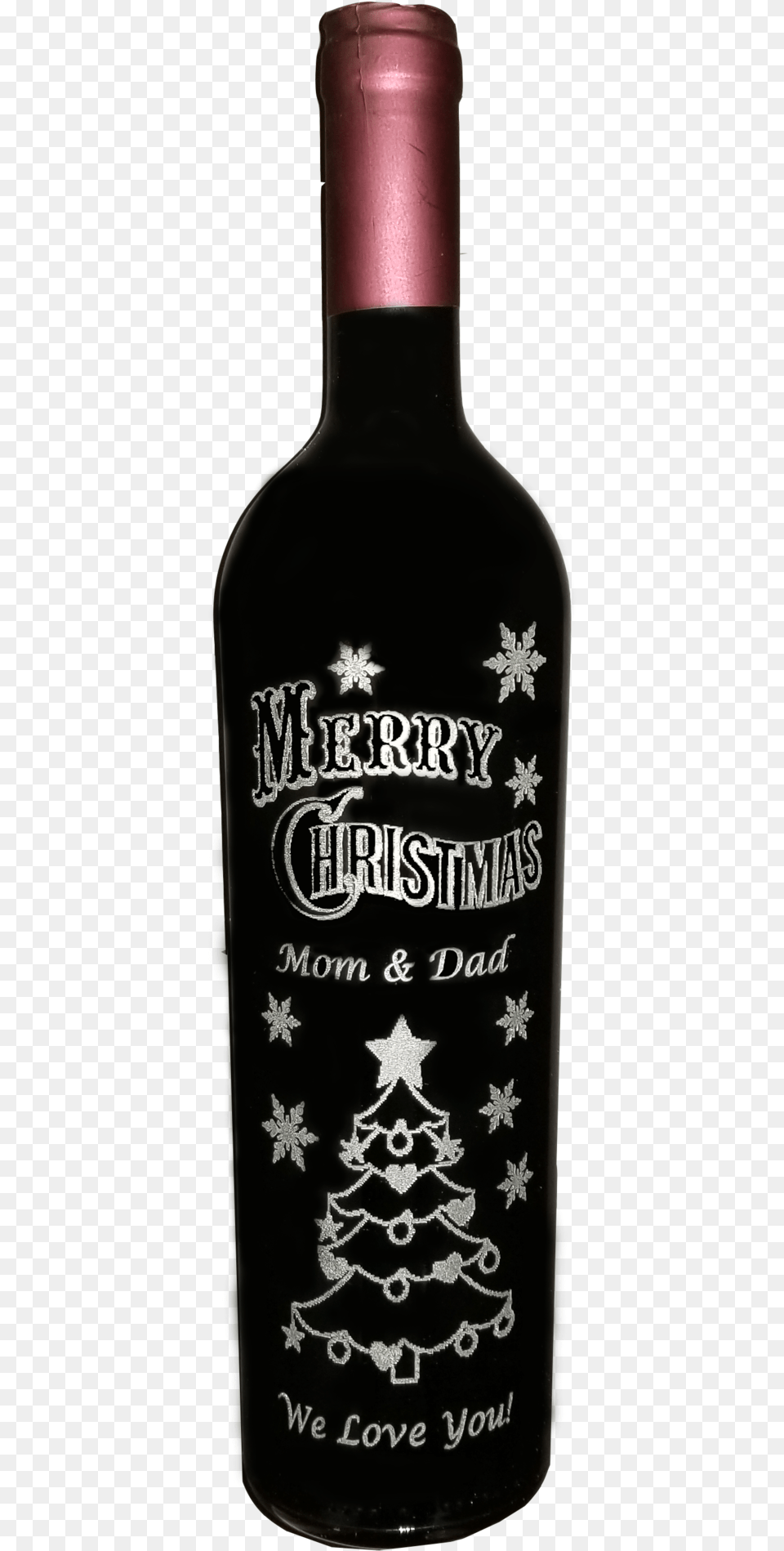 Christmas Sample Glass Bottle, Alcohol, Beverage, Liquor, Beer Free Transparent Png