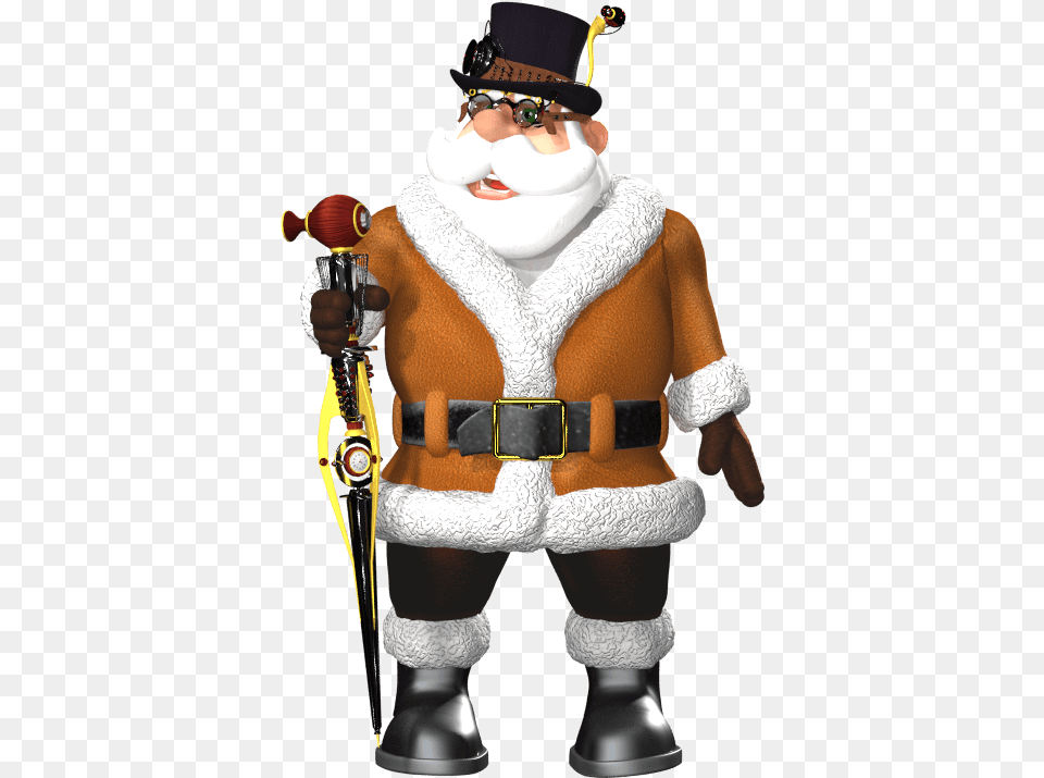 Christmas Santa 3d For Poser U0026 Daz Studio News Downloads Steampunk Santa Claus, Baby, Person, Accessories, Belt Free Png