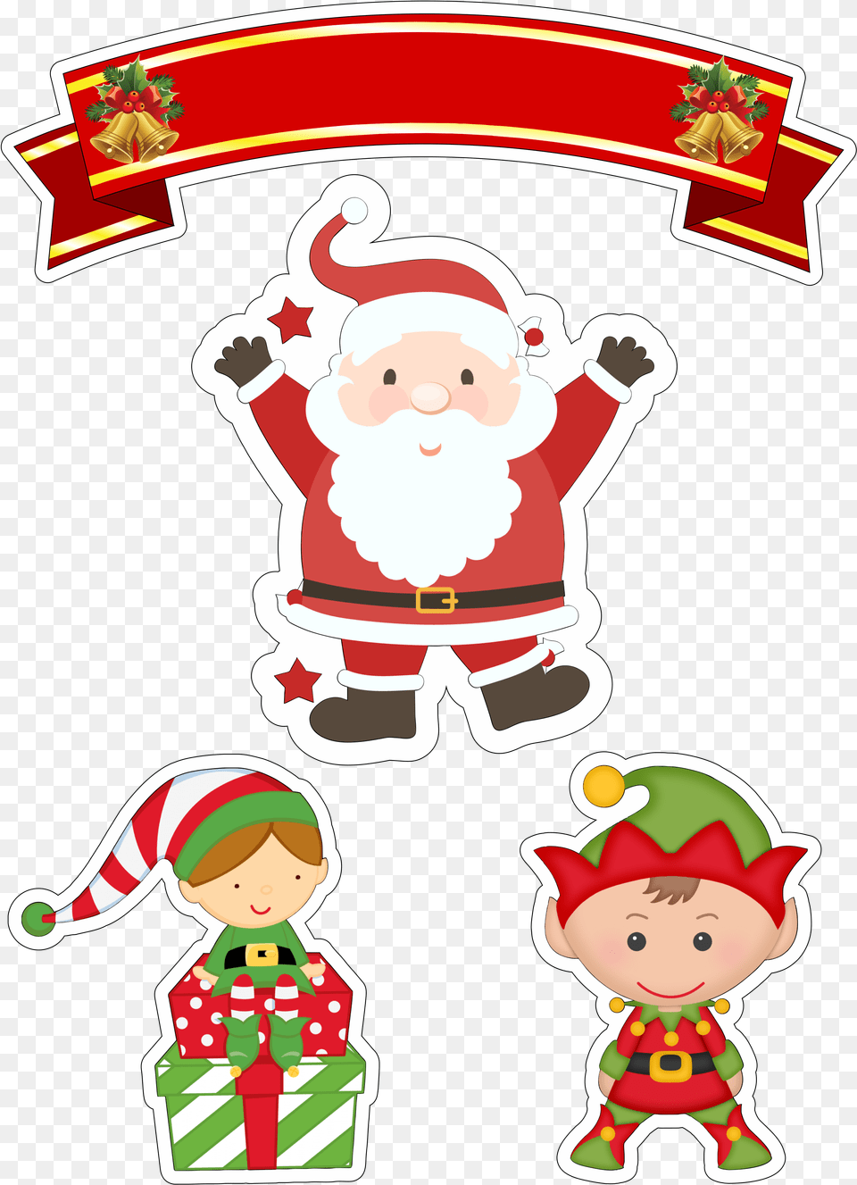 Christmas Santa, Elf, Baby, Person, Face Free Png Download