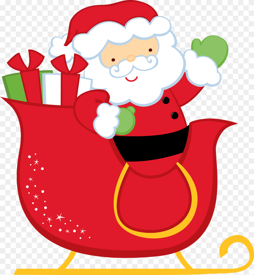 Christmas Santa And Sleigh Clip Art Clip Art, Dynamite, Weapon, Festival, Christmas Decorations Free Png