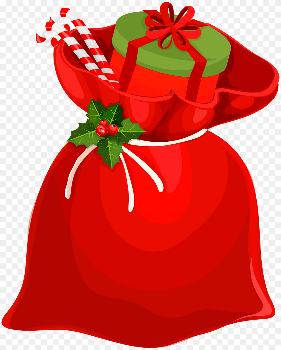 Christmas Santa Bag Clip Art, Dynamite, Weapon, Gift Png Image