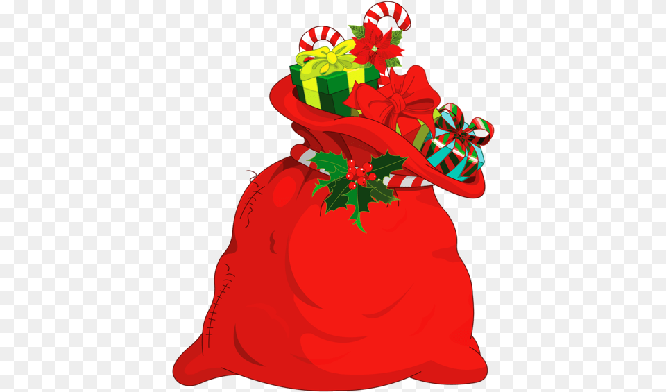Christmas Santa Bag Picture Santa39s Bag Clipart, Flower, Flower Arrangement, Flower Bouquet, Plant Free Png Download