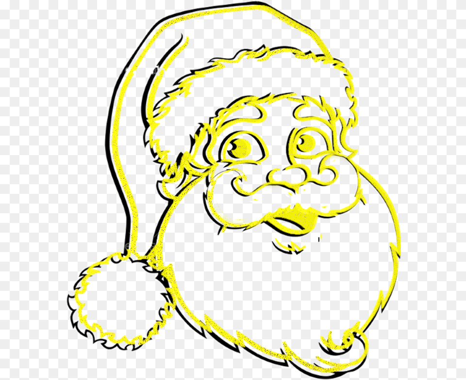 Christmas Santa Claus Golden Mask Christmas Day, Stencil Png Image