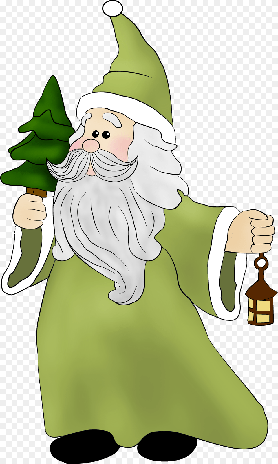 Christmas Santa In Green Clip Art, Elf, Baby, Person Free Png Download