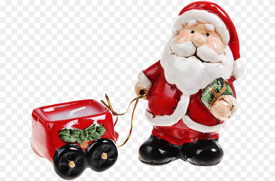 Christmas Santa New Year Holiday Santa Claus Santa Claus, Figurine, Art, Porcelain, Pottery Free Png Download