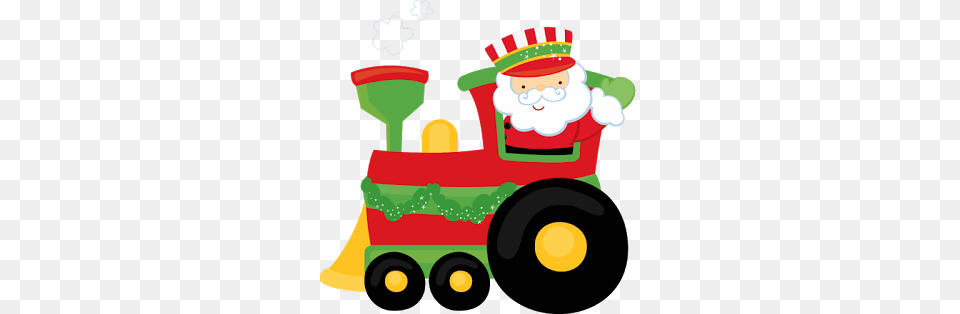 Christmas Santa Train Clip Art Clip Art, Grass, Plant, Bulldozer, Machine Free Transparent Png