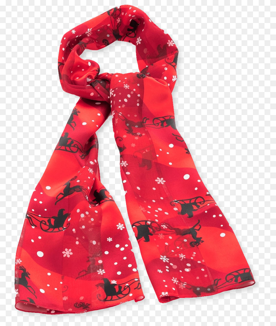 Christmas Scarf Santa Rudolph Festive Snowflakes Snowman Christnas Scarf, Clothing, Stole, Baby, Person Free Png