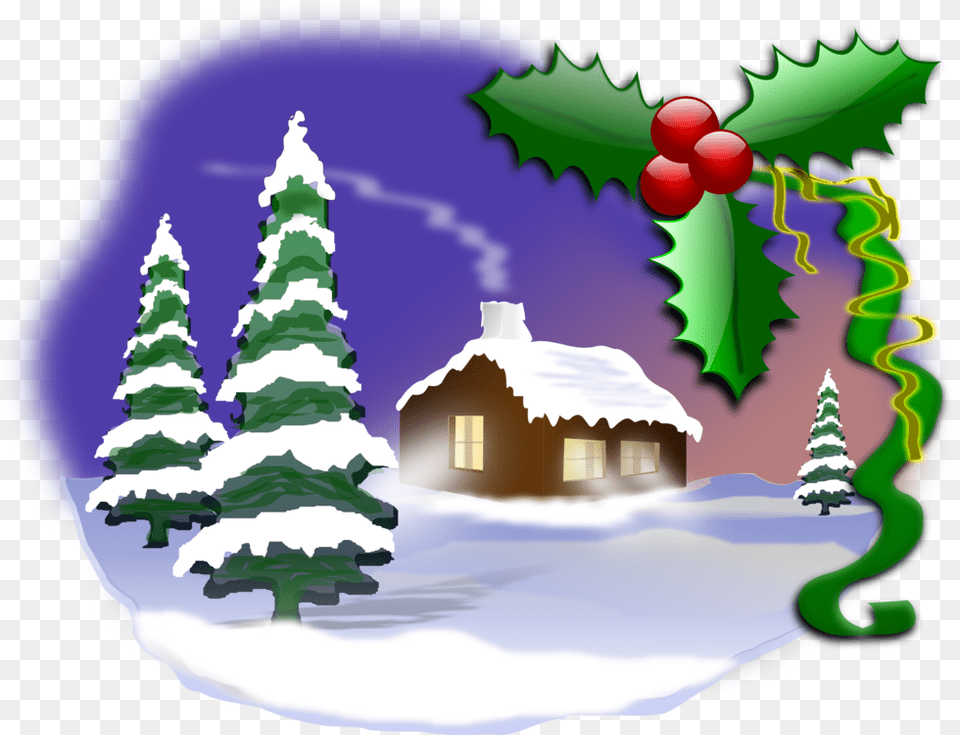 Christmas Scene Clip Art, Plant, Tree, Christmas Decorations, Festival Free Png Download