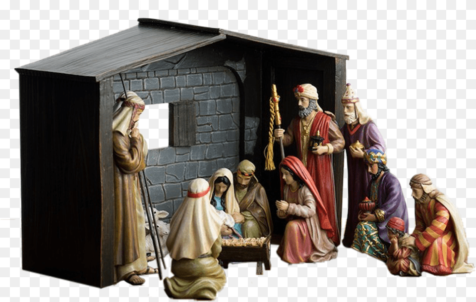 Christmas Scene Transparent Background Shed, Adult, Person, Woman, Female Png Image