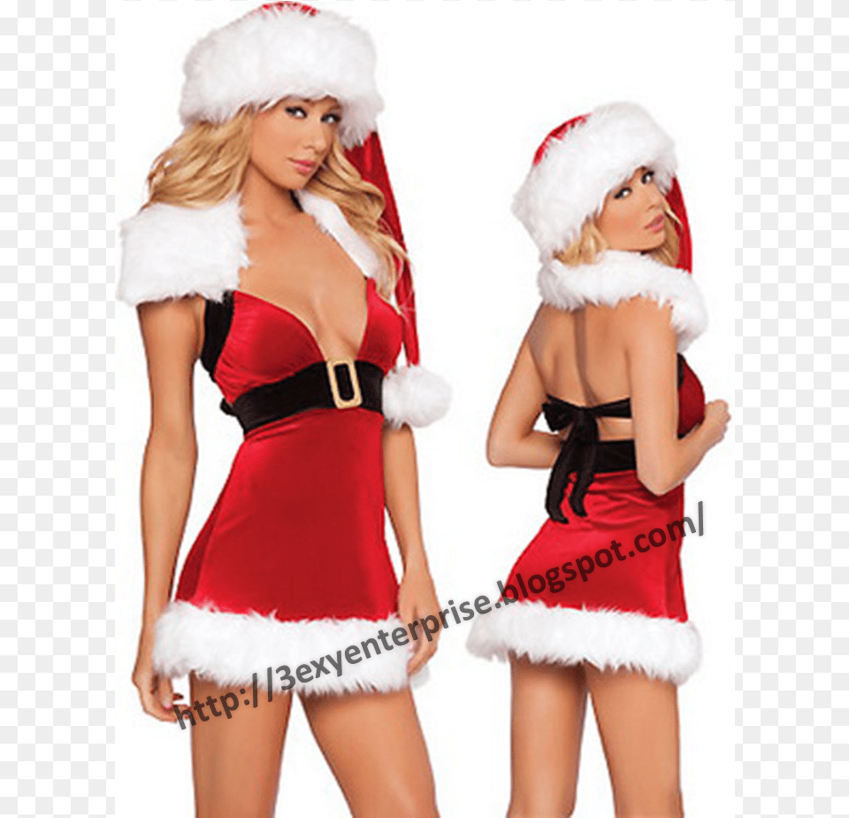 Christmas Sexy Santa Costumes, Adult, Person, Woman, Female Free Png