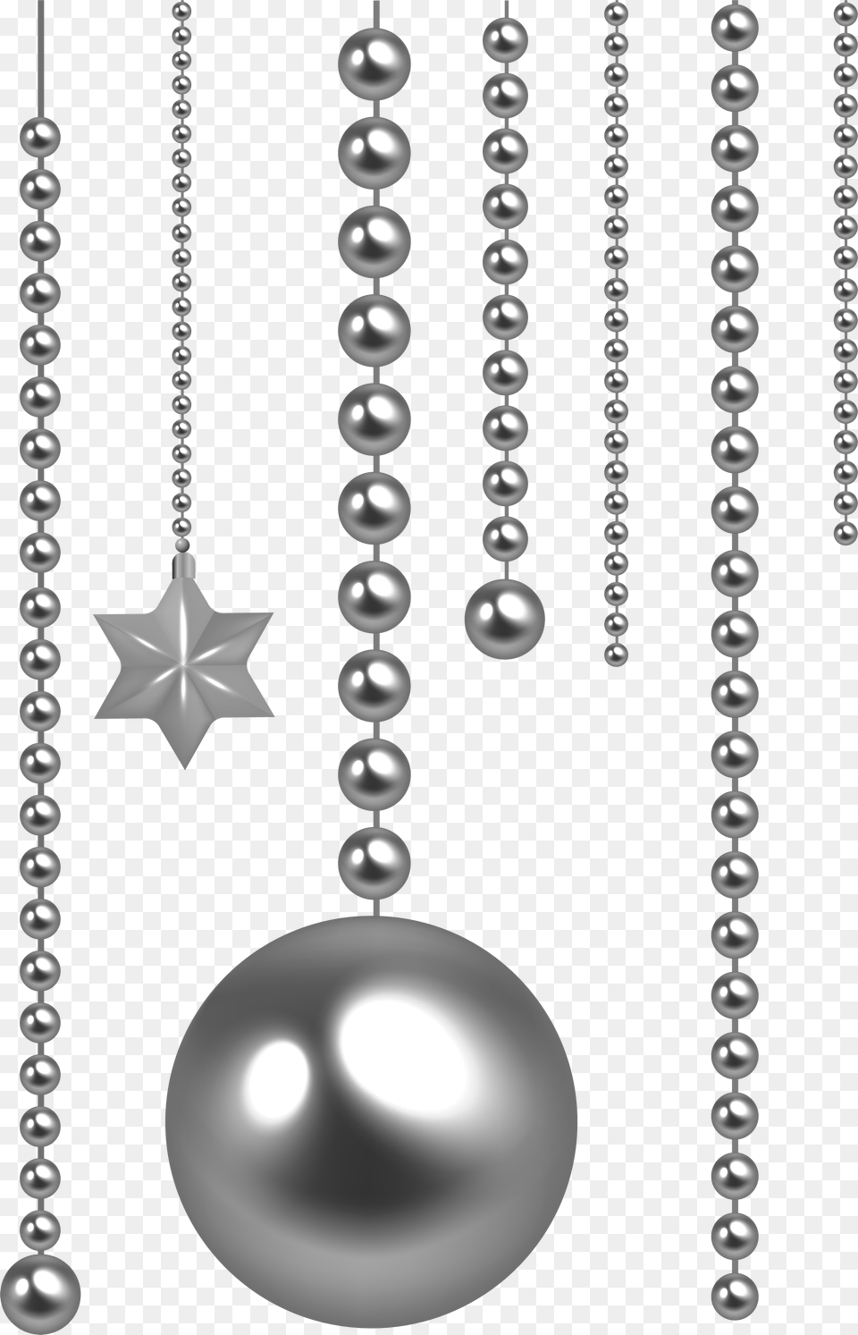 Christmas Silver Beads Clip Art Image Christmas Pendant Vector, Blade, Dagger, Knife, Weapon Free Transparent Png