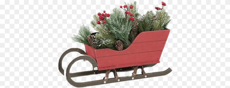 Christmas Sled Photos Flowerpot, Plant, Potted Plant, Jar, Planter Png Image