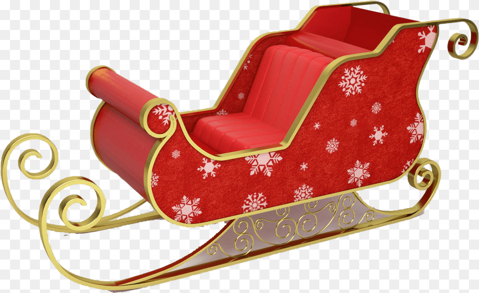 Christmas Sled Picture Santa Claus Sled, Furniture Free Png