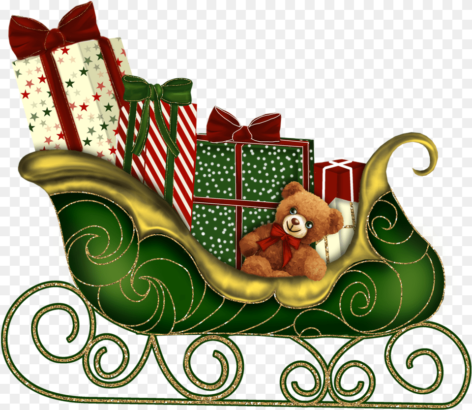 Christmas Sleigh Clipart, Toy, Furniture, Gift Png