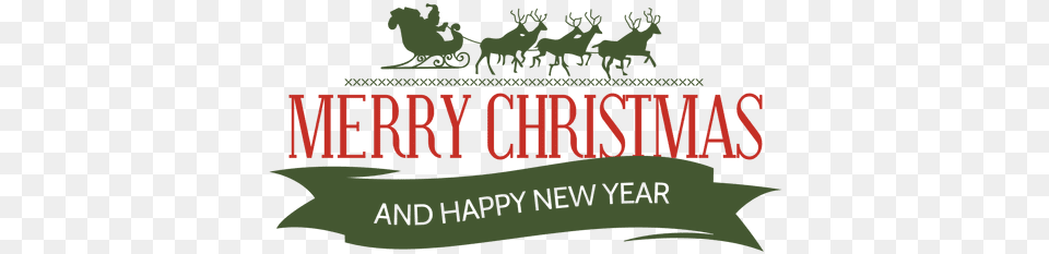 Christmas Sleigh New Year Badge U0026 Svg Christmas Day, Book, Publication, Text, Outdoors Free Png Download