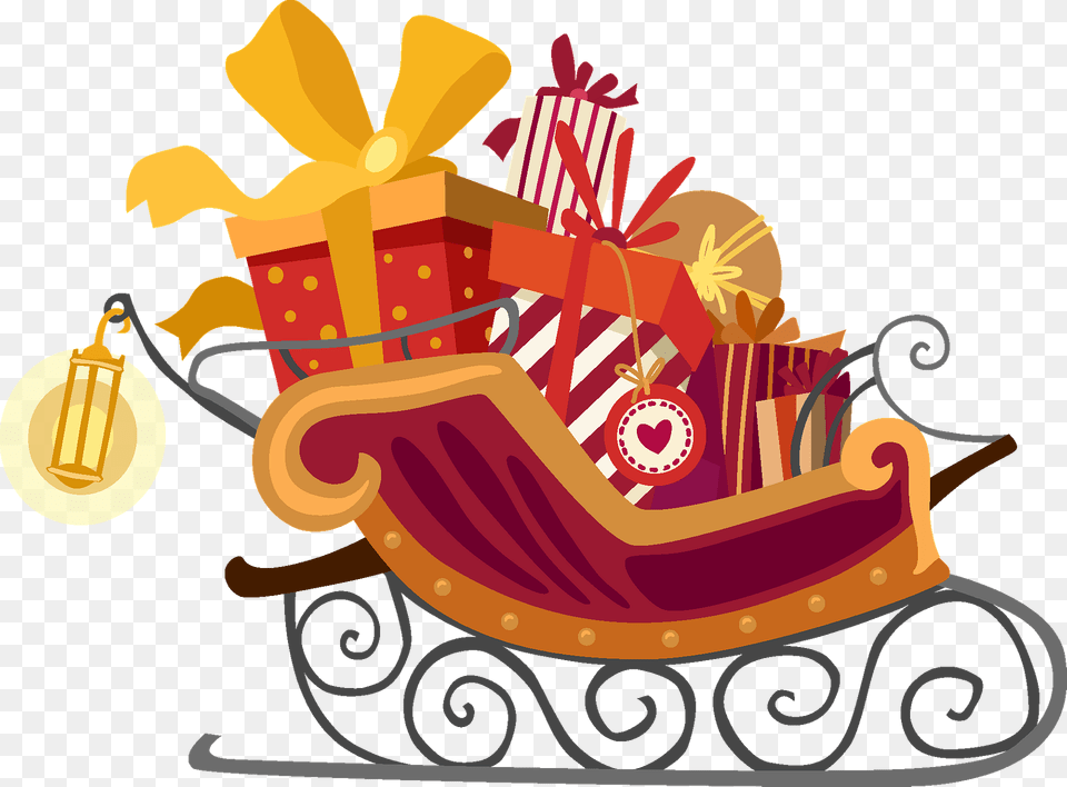Christmas Sleigh With Gifts Clipart, Dynamite, Weapon Png