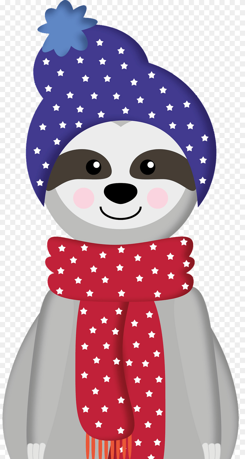 Christmas Sloth Clipart, Clothing, Scarf, Hat, Baby Free Transparent Png