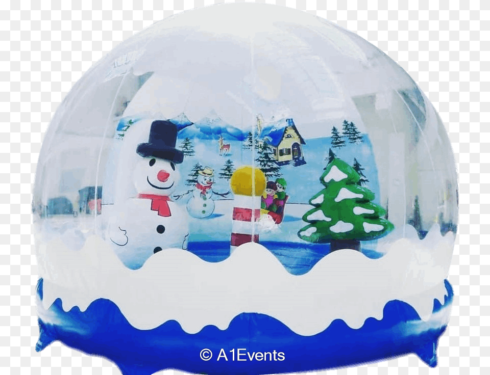 Christmas Snow Globe Bouncer Inflatable, Nature, Outdoors, Winter, Snowman Png Image