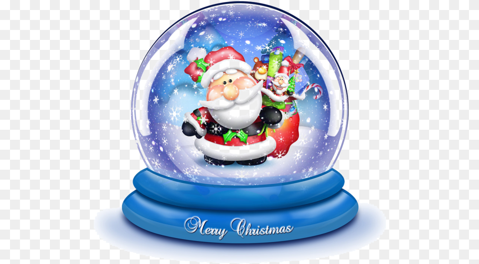 Christmas Snow Globe Clipart Svg Transparent Santa Snow Globe Clipart, Birthday Cake, Cake, Cream, Dessert Free Png Download