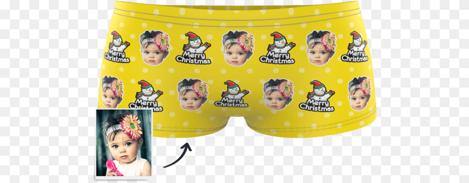 Christmas Snowman Kids Boxer Briefs Printed Face Briefs, Baby, Person, Clothing, Shorts Png