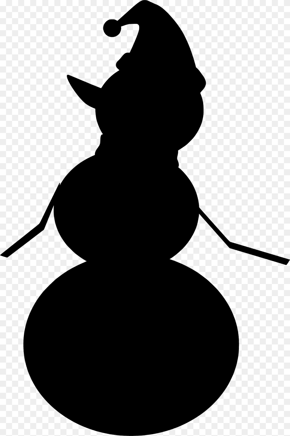 Christmas Snowman Silhouette, Animal, Person Free Transparent Png