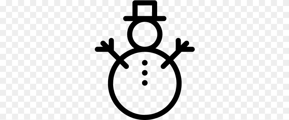 Christmas Snowman Vector De Nieve Icono, Gray Png Image