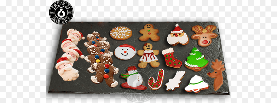 Christmas Special Cookies French Bakery Dubai Menu French Bakery Christmas Cookies, Cookie, Cream, Dessert, Food Free Png Download