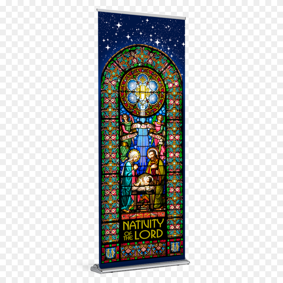 Christmas Stained Glass Banner Diocesan, Art, Stained Glass, Person, Baby Png