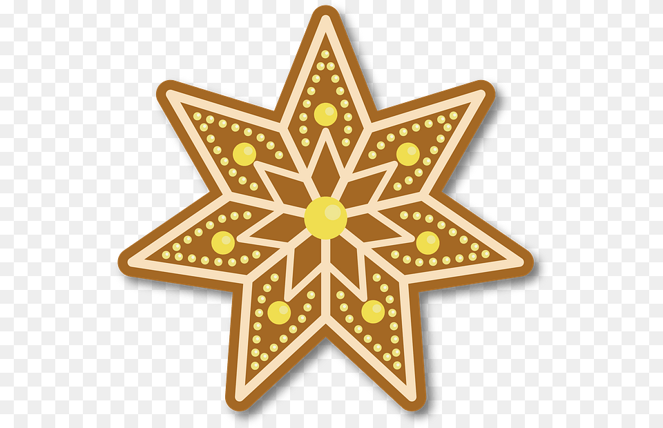 Christmas Star Clipart, Cross, Symbol, Food, Sweets Png Image