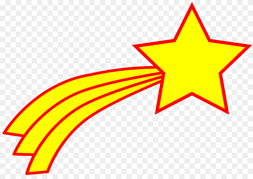 Christmas Star Or Comet Clipart, Star Symbol, Symbol, Logo, Dynamite Free Png