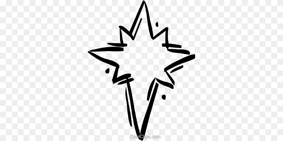 Christmas Star Royalty Vector Clip Art Illustration, Star Symbol, Symbol, Cross Free Png