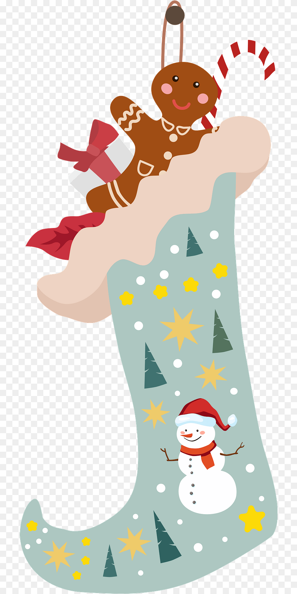 Christmas Stocking Clipart, Outdoors, Winter, Snowman, Snow Png Image