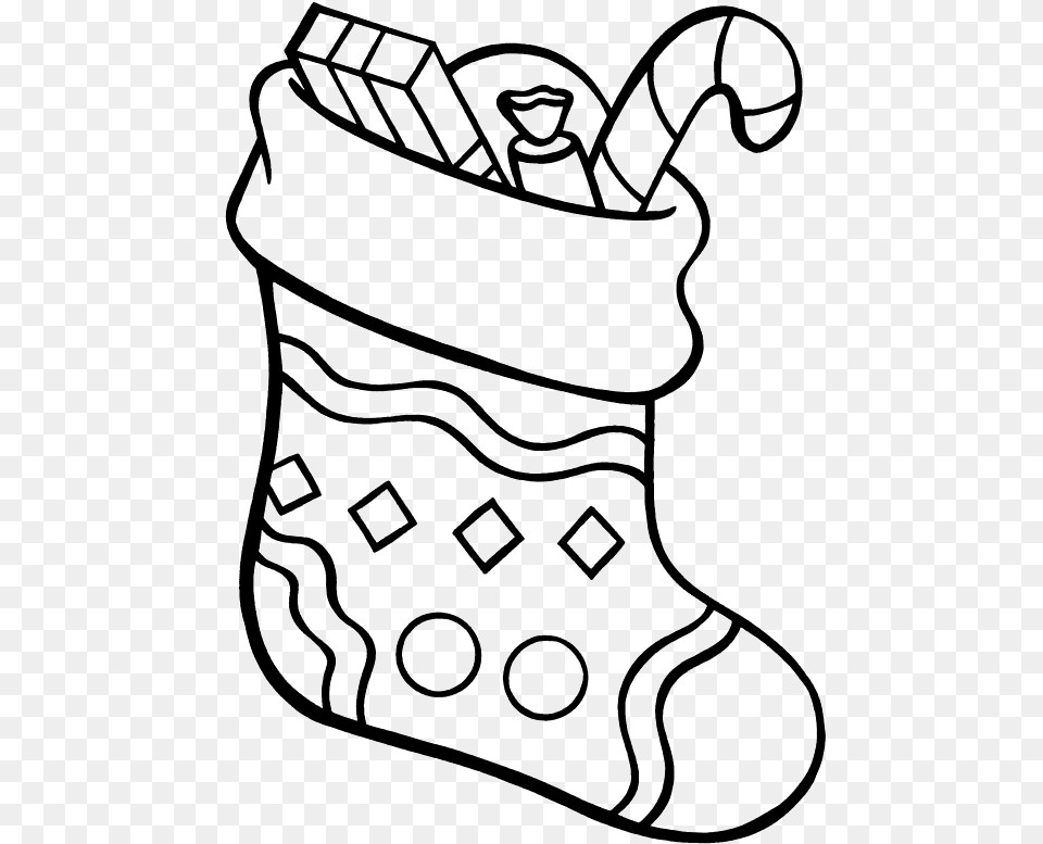 Christmas Stocking Coloring Pages Coloring Stocking Christmas, Clothing, Hosiery, Christmas Decorations, Festival Free Png Download