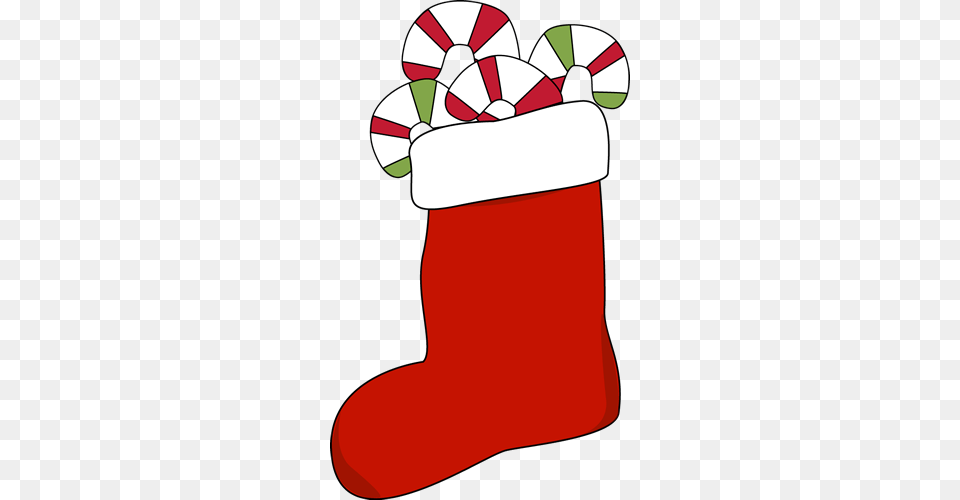Christmas Stocking Filled With Candy Canes Clip Art Christmas, Clothing, Gift, Hosiery, Christmas Decorations Png Image