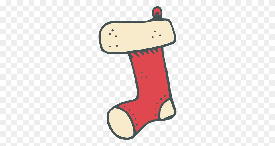 Christmas Stocking Hand Drawn Cartoon Icon, Clothing, Hosiery, Christmas Decorations, Festival Free Transparent Png