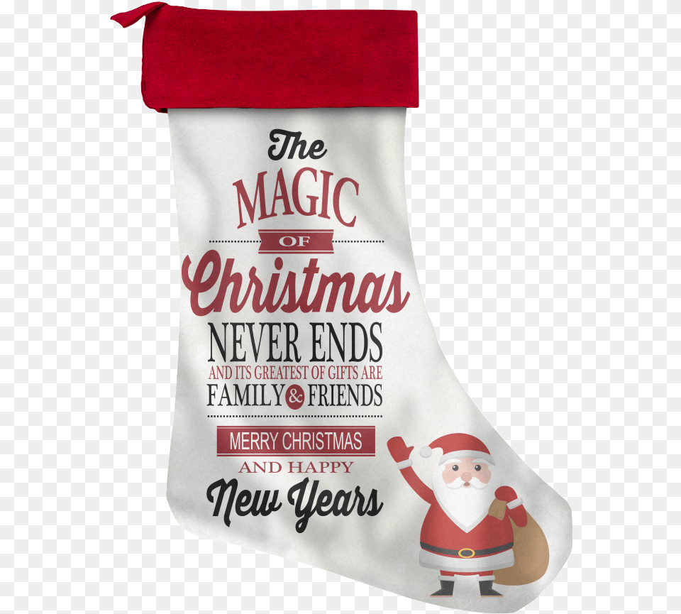 Christmas Stocking Santa Clause And Quotes Bn04 Christmas Stocking Family Quotes, Clothing, Hosiery, Baby, Christmas Decorations Free Png Download