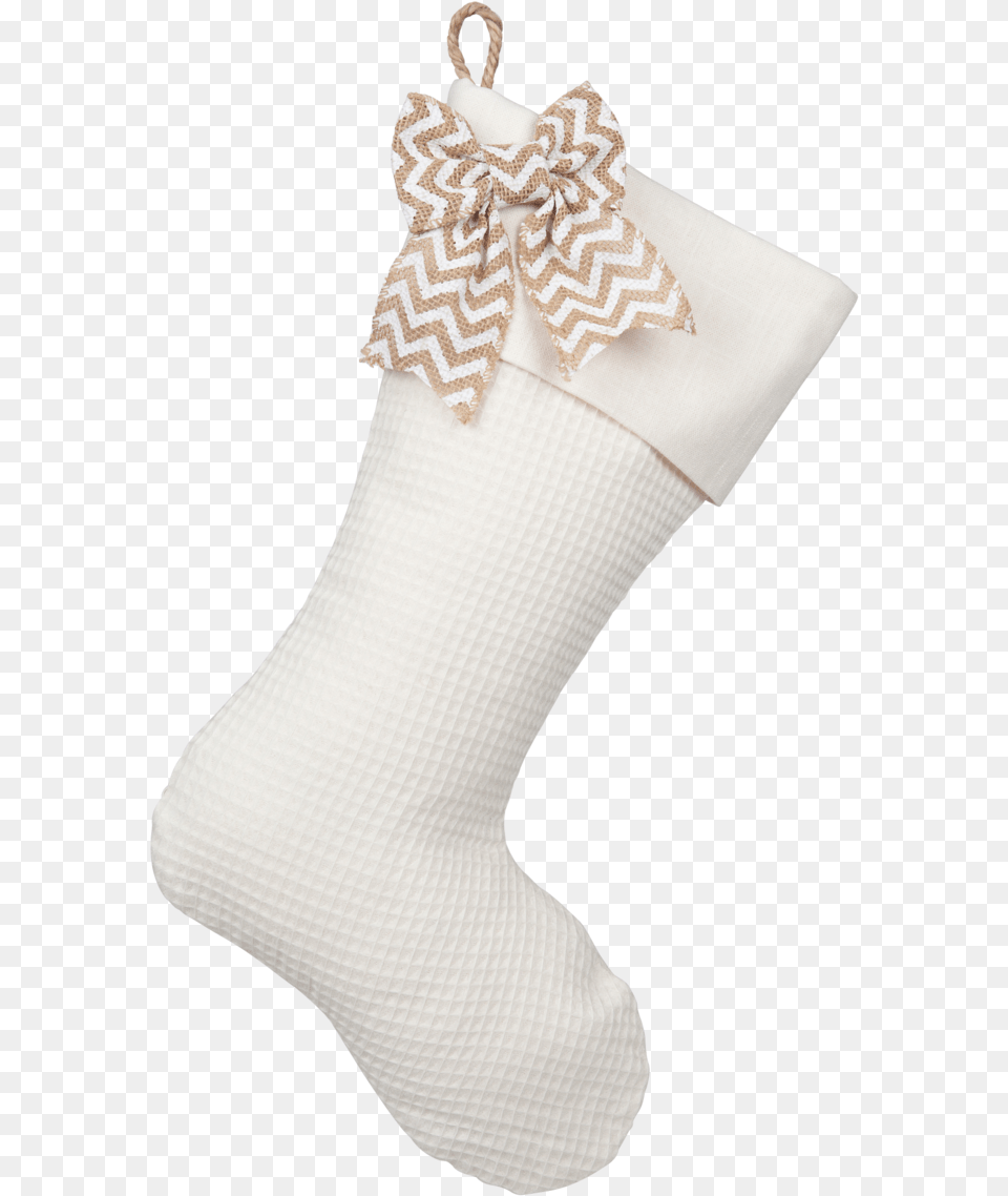 Christmas Stocking With Burlap Accents Sock, Clothing, Hosiery, Gift, Christmas Decorations Free Png
