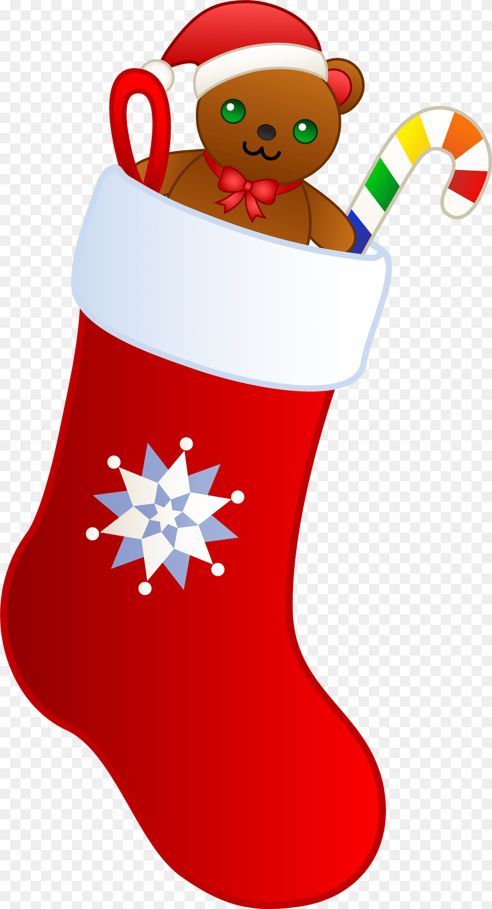 Christmas Stocking With Teddy Christmas Stocking Clipart Transparent Background, Hosiery, Clothing, Gift, Festival Png Image
