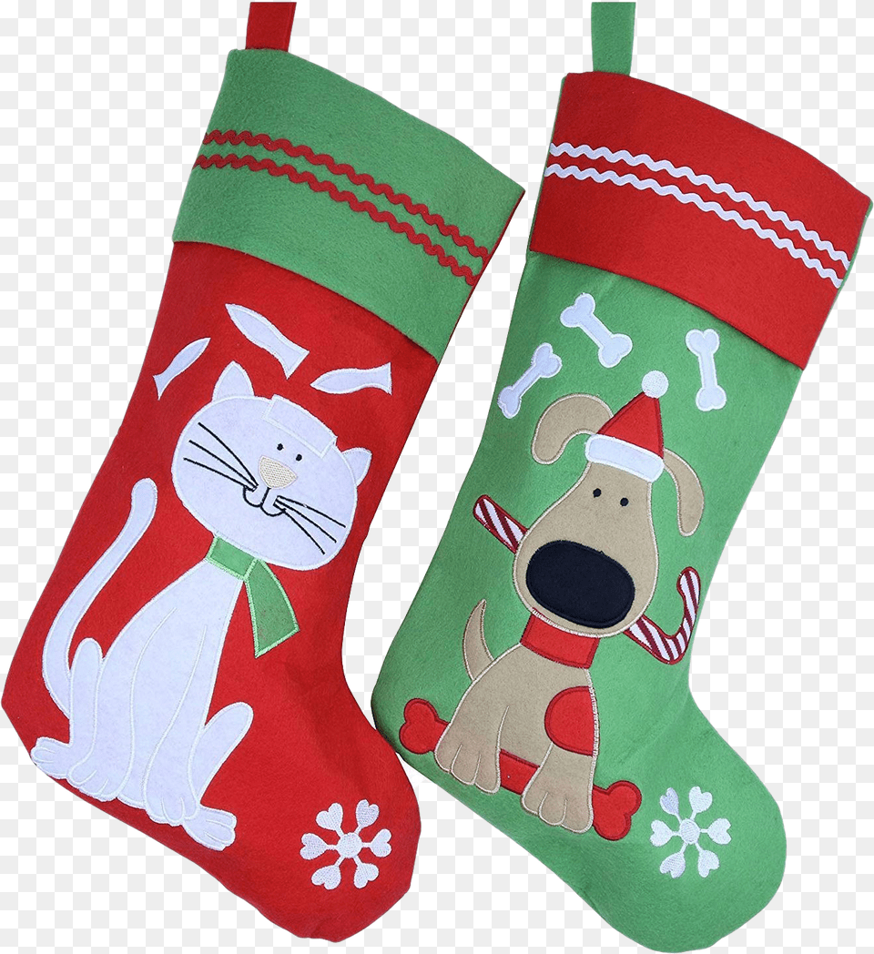 Christmas Stockings File Dog And Cat Christmas Stockings, Clothing, Hosiery, Christmas Decorations, Festival Free Png Download