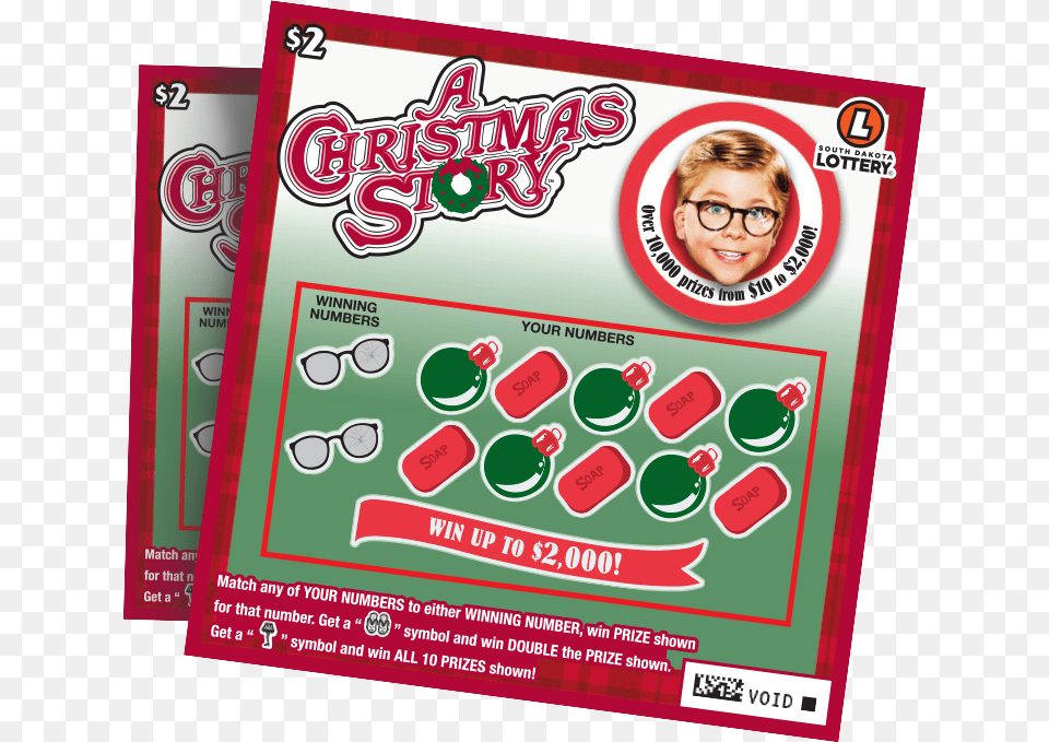 Christmas Story Scratch Tickets, Advertisement, Poster, Baby, Person Free Png Download